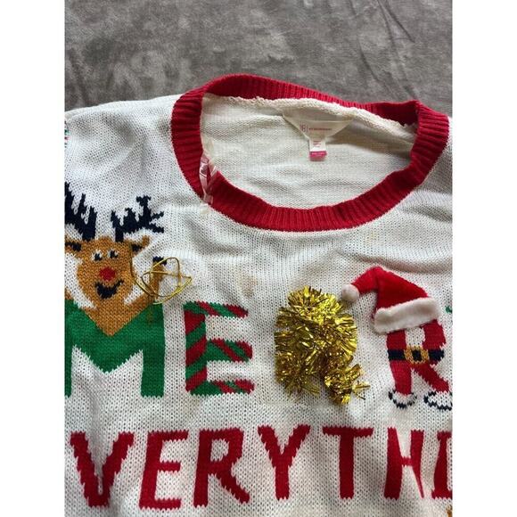 Ugly Christmas Sweater XXL 19 Merry Everything Nobo No Bo Sweater Party - Picture 5 of 6